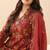 Maroon floral print cotton ethnic kurta set with dupatta