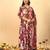 Maroon floral print pure cotton ethnic kurta set with dupatta