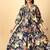 Blue floral print pure cotton ethnic kurta set with dupatta