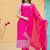 Pink bandhej silk ethnic kurta set with dupatta