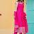Pink bandhej silk ethnic kurta set with dupatta