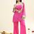 Pink bandhej pure georgette casual kurta set for women