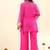 Pink bandhej pure georgette casual kurta set for women