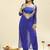Blue bandhej pure georgette casual kurta set for women