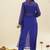 Blue bandhej pure georgette casual kurta set for women