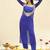 Blue bandhej pure georgette casual kurta set for women