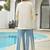 Ivory thread work pure cotton casual kurta set for women