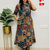 Multicolor geometric print cotton casual kurta set for women