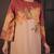 Beige floral print linen co-ord set for women