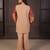 Beige floral print linen co-ord set for women