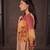 Beige floral print linen co-ord set for women