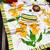 White printed satin saree with blouse