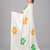 White printed satin saree with blouse