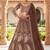 Warm brown n coffee colour Designer Ethnic Lehengha Choli with Intricate Peacock Threadwork