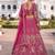 Premium Fuchsia Pink Embroidered Lehenga Choli with Zari Work and Net Dupatta – Elegant Wedding & Festive Ethnic Wear