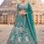 Sea Green Floral Embroidered Lehenga Set with Net Dupatta - Traditional Ethnic Bridal Wear