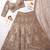 Premium Ethnic Designer Lehenga Choli Set for Women - Heavy Embroidered Peacock Motif Taupe Lehenga