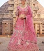 Pink Embroidered Lehenga Choli