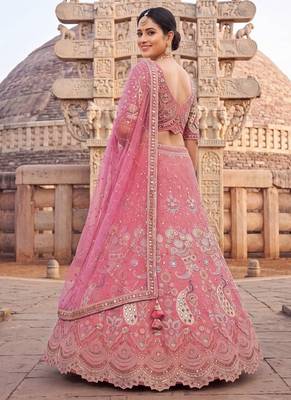 Pink Embroidered Lehenga Choli 3