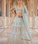 Light pista Designer Embroidered Lehenga Choli