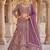 Women’s Heavy Embroidered Wedding Lehenga Choli – Purple/Mauve Party Wear Ethnic Indian Lehenga with Scalloped Dupatta
