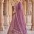 Women’s Heavy Embroidered Wedding Lehenga Choli – Purple/Mauve Party Wear Ethnic Indian Lehenga with Scalloped Dupatta