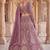 Women’s Heavy Embroidered Wedding Lehenga Choli – Purple/Mauve Party Wear Ethnic Indian Lehenga with Scalloped Dupatta