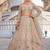 Luxurious Beige Ethnic Lehenga Set with Floral and Peacock Embroidery – Perfect for Weddings and Festive Occasions
