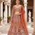 Designer Rust Orange Embroidered Lehenga Choli with Heavy Thread Work and Sequins for Wedding and Festive Wear