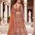 Designer Rust Orange Embroidered Lehenga Choli with Heavy Thread Work and Sequins for Wedding and Festive Wear