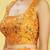 Yellow and orange organza multicolor printed Stitched lehenga choli