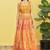Yellow and orange organza multicolor printed Stitched lehenga choli