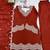 Rust color roman silk embroidered top salwar dupatta farsi style dress full stitched..