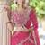 Hot pink net sequin embroidered stitched lehenga choli