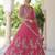 Hot pink net sequin embroidered stitched lehenga choli