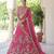 Hot pink net sequin embroidered stitched lehenga choli