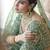 Light green sequins and dori embroidered soft net festive & party wear stitched lehenga choli