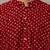  red printed kurta with cream pyjama & all-over ethnic motifs set with cream payjama