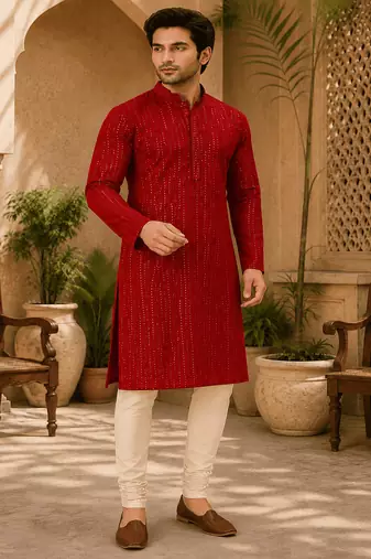 Crimson e embellished kurta set