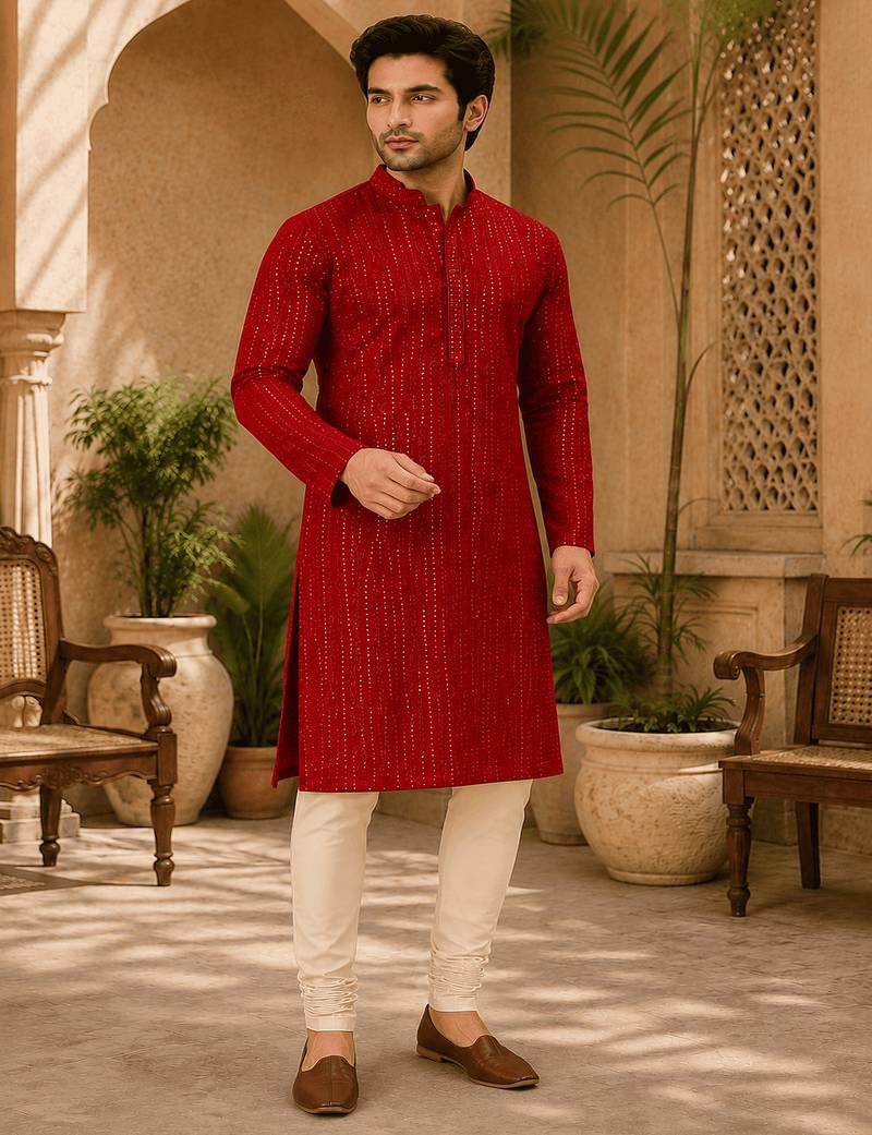 Crimson e embellished kurta set