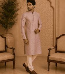 Peach printed  kurta set