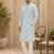 Sky blue embroidered men’s kurta set