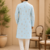 Sky blue embroidered men’s kurta set