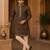  wine embroidered  kurta set with inner lining