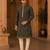  black embroidered  kurta set (with inner lining)