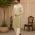 Sage green ombre printed  kurta set