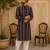  maroon zigzag printed  kurta set