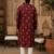  maroon printed  ethnic kurta set