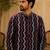  maroon zigzag printed  kurta set