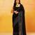 Black stripes handloom khadi saree